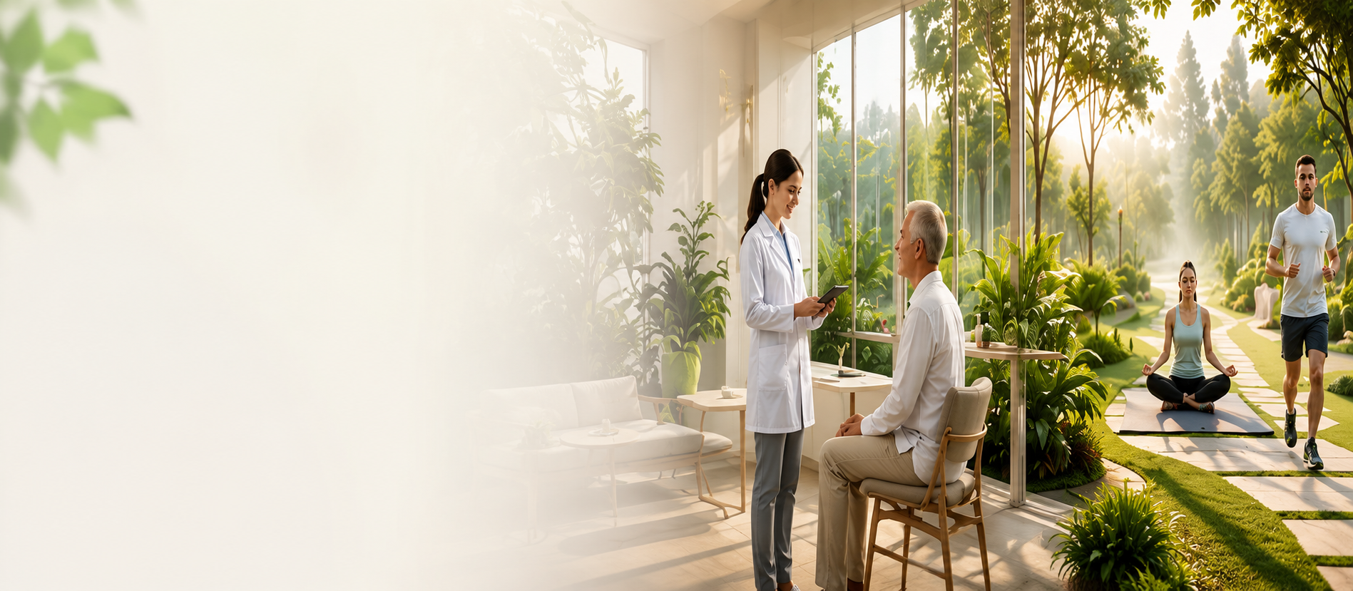 Doctor consulting a patient in a wellness setting