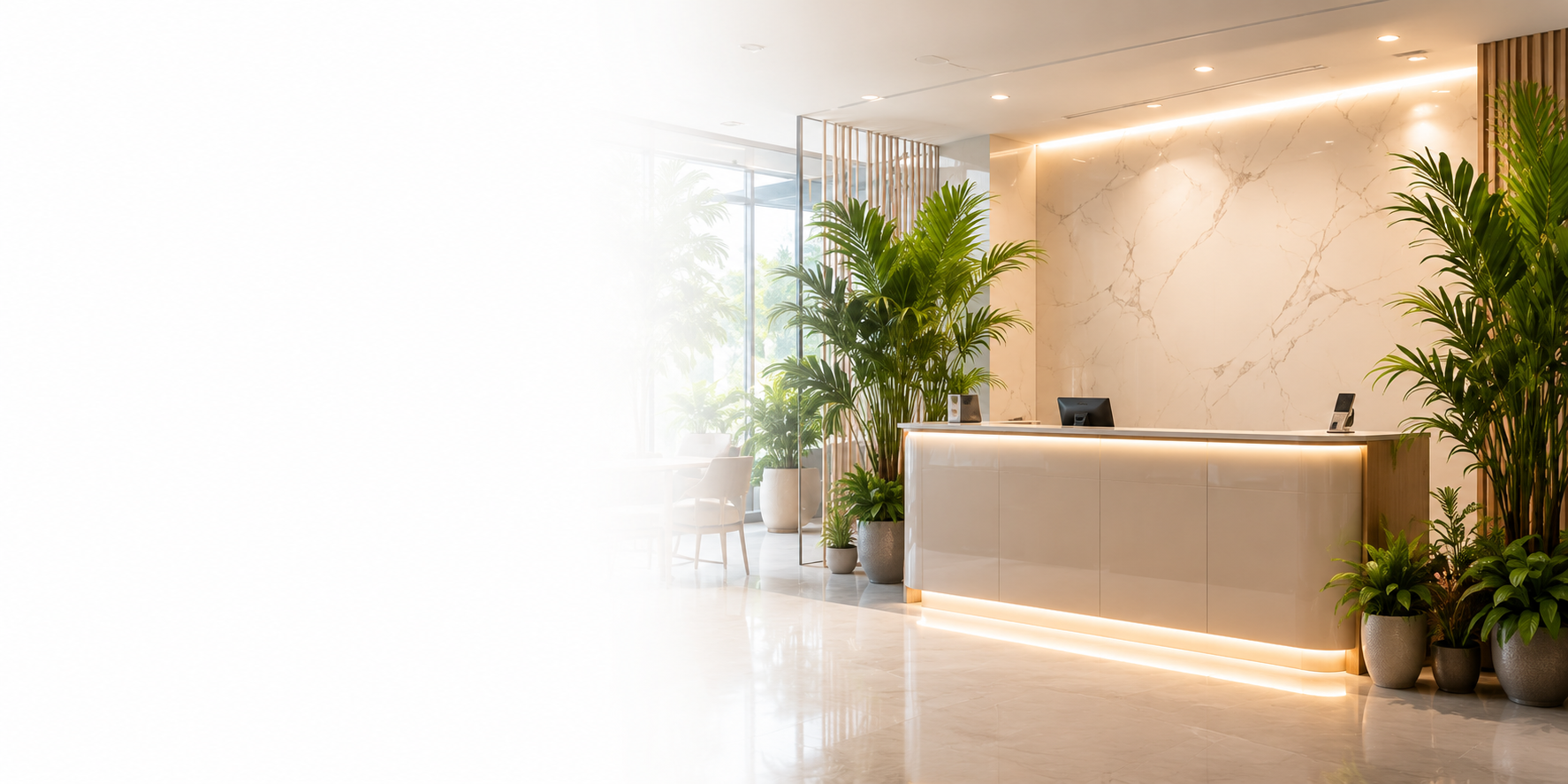 ECO Smart Lifestyle reception and wellness lobby