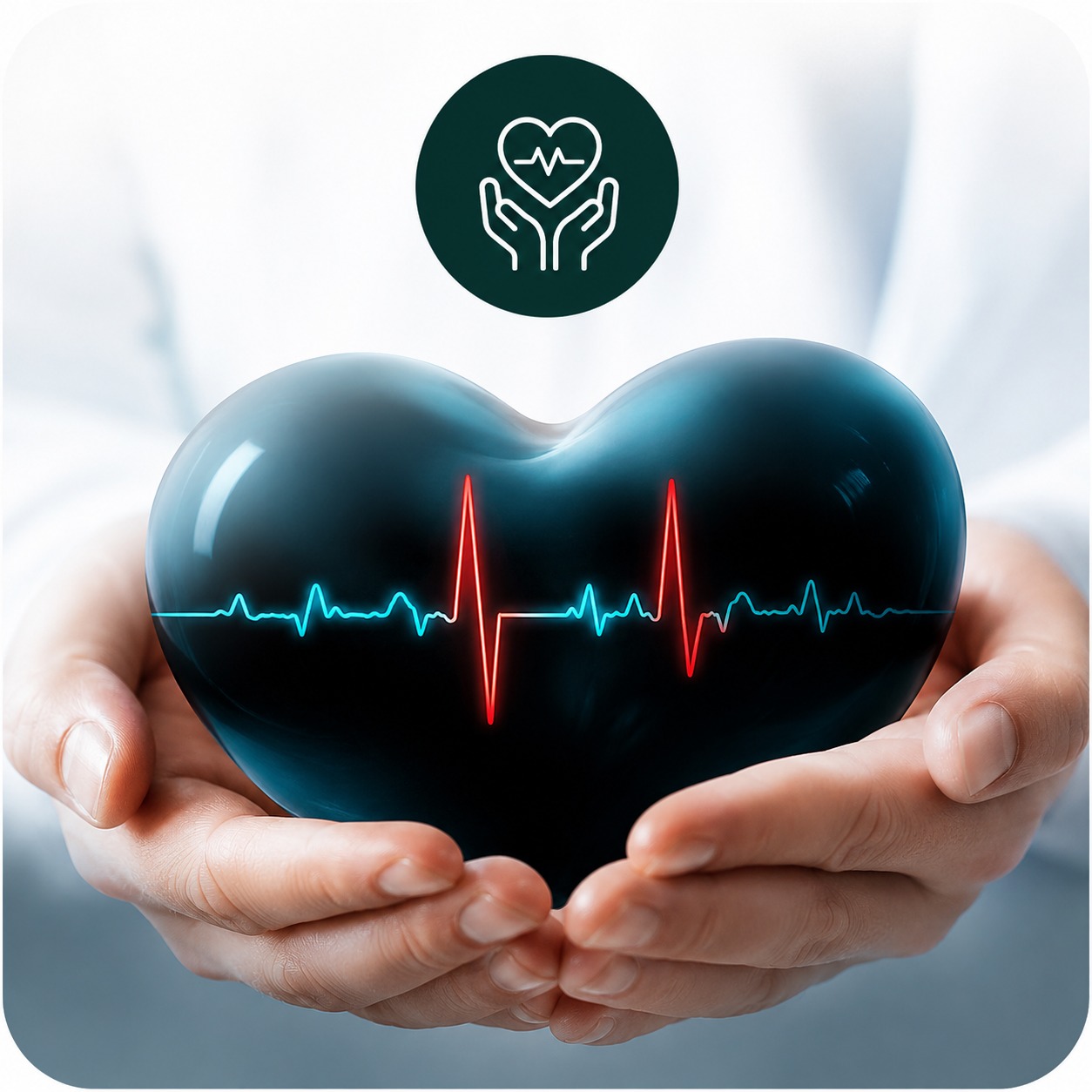 Digital heart monitoring screen