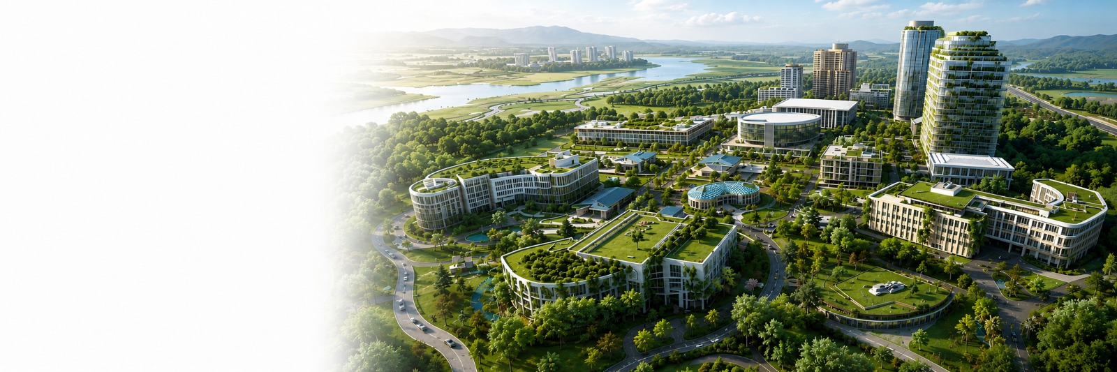 Luxury lakeside resort surrounded by mountains