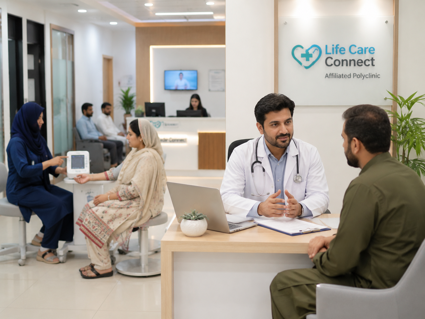 Healthcare partnership handshake